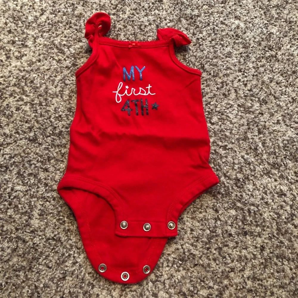 Carter's Red 4th of July Baby Bodysuit